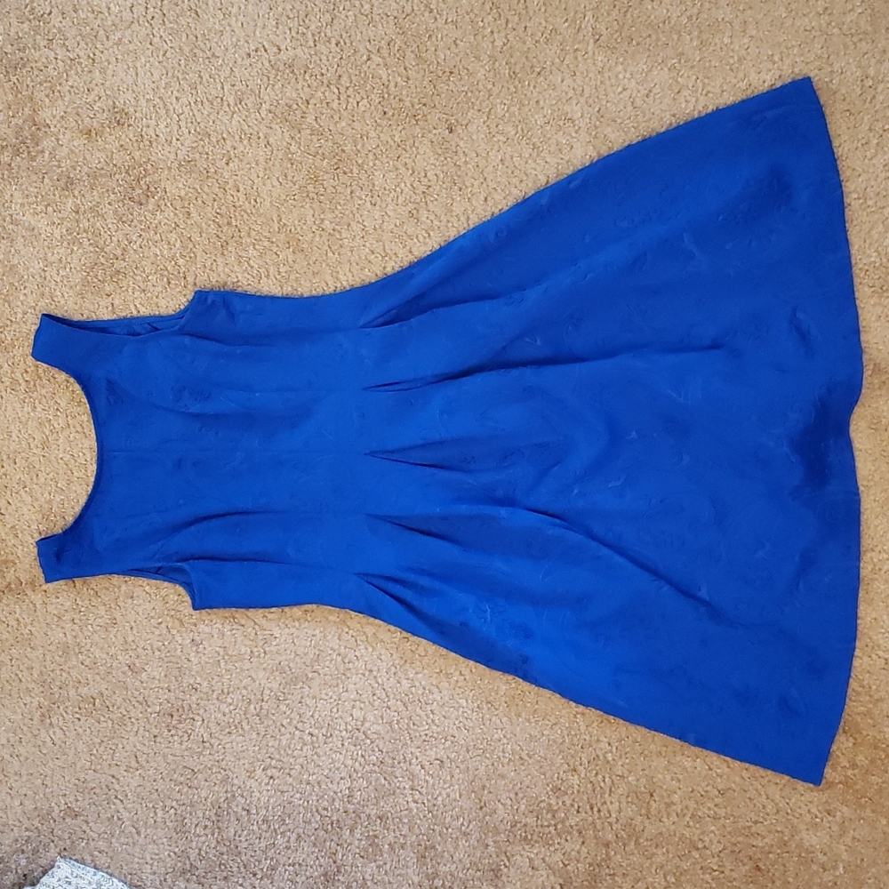 Blue Pleated Dress